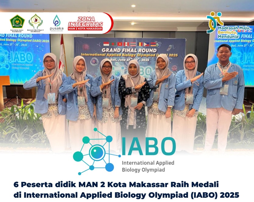 6 Peserta didik MAN 2 Kota Makassar Berjaya pada Ajang IABO 2025