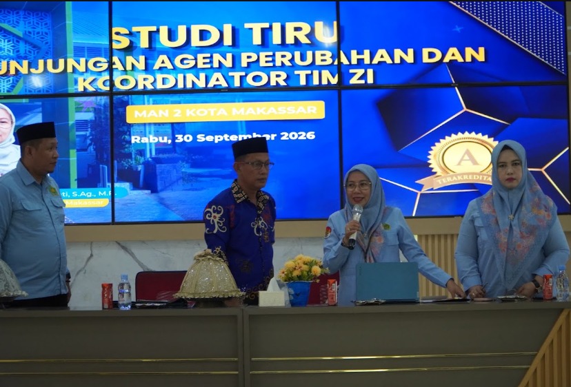 Bedah Praktik Baik WBK/WBBM, Tim ZI Kemenag Kota Makassar Sambangi MAN 2 Kota Makassar