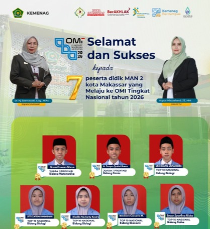 7 Murid MAN 2 Kota Makassar Melenggang ke OMI Nasional